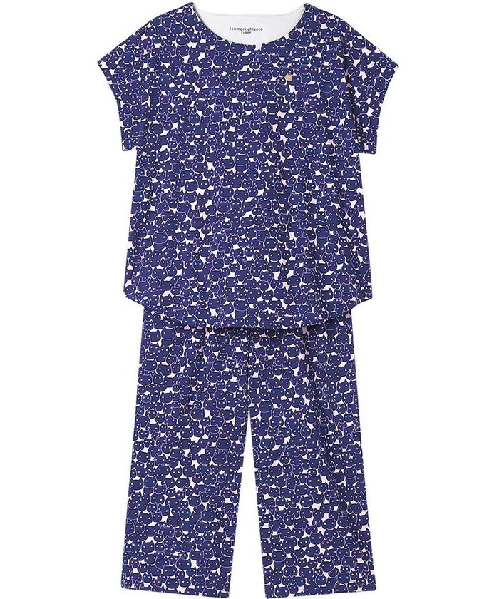 【ツモリチサト スリープ/tsumori chisato SLEEP】のツモリチサト パジャマ 3分袖 半袖 8分丈 綿100%(本体) 天竺素材 レディース UDT157 /ワコール インテリア・キッズ・メンズ・レディースファッション・服の通販 founy(ファニー) https://founy.com/ ファッション Fashion レディースファッション WOMEN トップス・カットソー Tops/Tshirt カラフル Colorful ネコ Cat パジャマ Pajamas ボトム Bottom モチーフ Motif ワンポイント One Point 半袖 Short Sleeve |ID: prp329100004514174 ipo3291000000031893522