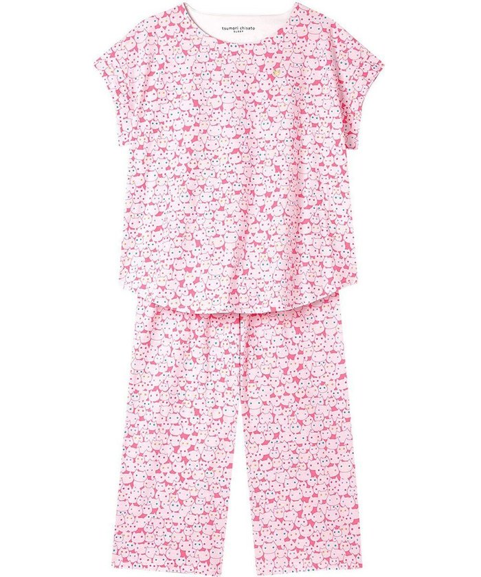 【ツモリチサト スリープ/tsumori chisato SLEEP】のツモリチサト パジャマ 3分袖 半袖 8分丈 綿100%(本体) 天竺素材 レディース UDT157 /ワコール インテリア・キッズ・メンズ・レディースファッション・服の通販 founy(ファニー) https://founy.com/ ファッション Fashion レディースファッション Ladies' Fashion Online トップス・カットソー Tops/Tshirt カラフル Colorful ネコ Cat パジャマ Pajamas ボトム Bottom モチーフ Motif ワンポイント One Point 半袖 Short Sleeve |ID: prp329100004514174 ipo3291000000031893524