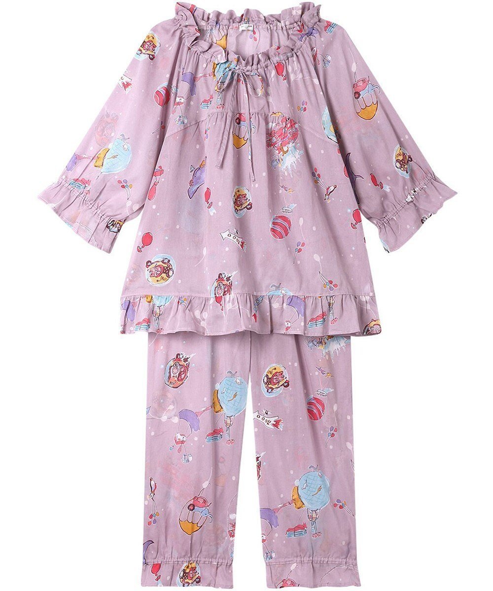 【ツモリチサト スリープ/tsumori chisato SLEEP】のツモリチサト パジャマ 7分袖 長袖 8分丈 綿100%(本体) ボイル素材 レディース UDT240 /ワコール インテリア・キッズ・メンズ・レディースファッション・服の通販 founy(ファニー) 　ファッション　Fashion　レディースファッション　Fashion for Women　トップス・カットソー　Cut & Sew Tops　ギャザー　Gathered, Ruffled　パジャマ　Pajamas, Sleepwear　ボトム　Bottoms, Lower Wear　長袖　Long Sleeve, Full Sleeve　ピンク|ID: prp329100004514177 ipo3291000000033617874