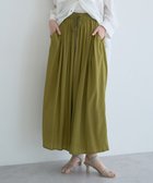 【イェッカ ヴェッカ/YECCA VECCA】のシルキータックワイドパンツ Lime Green|ID: prp329100004514180 ipo3291000000033455138