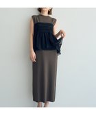 【イェッカ ヴェッカ/YECCA VECCA】の【2点SET】シアードットキャミセットニットワンピース Brown|ID: prp329100004514183 ipo3291000000031893576