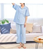 【ワコール 睡眠科学/wacoal suimin】のパジャマ 5分袖 半袖 8分丈 綿100%(本体) 天竺素材 レディース YDT150 睡眠科学/ワコール サックス|ID: prp329100004514194 ipo3291000000031893623