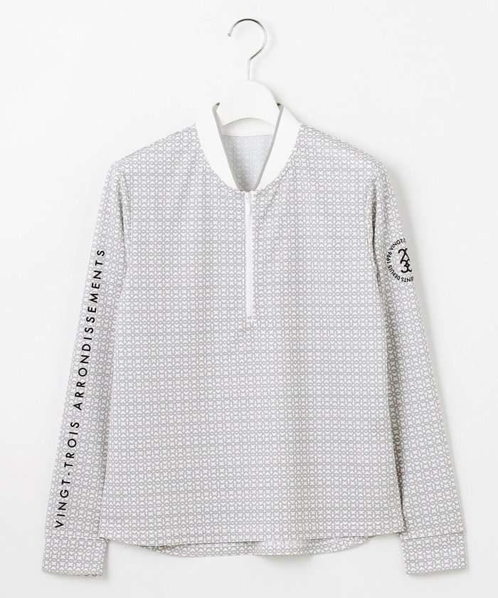 【23区 ゴルフ/NIJYUSANKU GOLF】の【WOMEN】サンベールメッシュ モノグラムハーフジップ UVカット 紫外線対策 吸水速乾 インテリア・キッズ・メンズ・レディースファッション・服の通販 founy(ファニー) https://founy.com/ ファッション Fashion レディースファッション WOMEN トップス・カットソー Tops/Tshirt シャツ/ブラウス Shirts/Blouses ロング / Tシャツ T-Shirts カットソー Cut and Sewn インナー Inner 春 Spring カットソー Cut And Sew 吸水 Water Absorption 軽量 Lightweight スタイリッシュ Stylish ストレッチ Stretch バランス Balance フロント Front ブロック Block メッシュ Mesh S/S・春夏 Ss・Spring/Summer 夏 Summer ゴルフ Golf |ID: prp329100004514206 ipo3291000000031893679