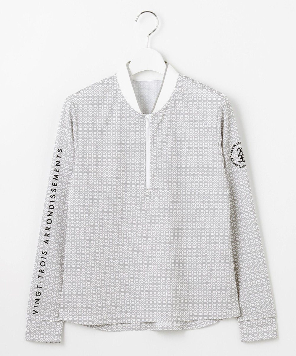 【23区 ゴルフ/NIJYUSANKU GOLF】の【WOMEN】サンベールメッシュ モノグラムハーフジップ UVカット 紫外線対策 吸水速乾 人気、トレンドファッション・服の通販 founy(ファニー) 　ファッション　Fashion　レディースファッション　WOMEN　トップス・カットソー　Tops/Tshirt　シャツ/ブラウス　Shirts/Blouses　ロング / Tシャツ　T-Shirts　カットソー　Cut and Sewn　インナー　Inner　春　Spring　カットソー　Cut And Sew　吸水　Water Absorption　軽量　Lightweight　スタイリッシュ　Stylish　ストレッチ　Stretch　バランス　Balance　フロント　Front　ブロック　Block　メッシュ　Mesh　S/S・春夏　Ss・Spring/Summer　夏　Summer　ゴルフ　Golf　 other-1|ID: prp329100004514206 ipo3291000000031893679