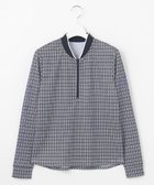 【23区 ゴルフ/NIJYUSANKU GOLF】の【WOMEN】サンベールメッシュ モノグラムハーフジップ UVカット 紫外線対策 吸水速乾 ネイビー系5|ID: prp329100004514206 ipo3291000000031935259