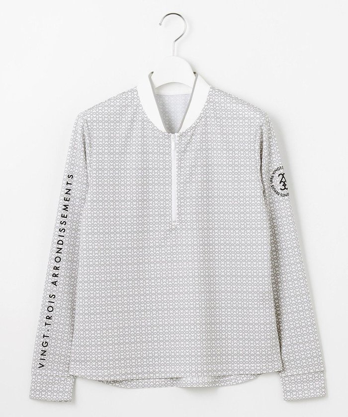 【23区 ゴルフ/NIJYUSANKU GOLF】の【WOMEN】サンベールメッシュ モノグラムハーフジップ UVカット 紫外線対策 吸水速乾 インテリア・キッズ・メンズ・レディースファッション・服の通販 founy(ファニー) https://founy.com/ ファッション Fashion レディースファッション Fashion for Women トップス・カットソー Cut & Sew Tops シャツ・ブラウス・オフィスカジュアル Elegant Blouses & Button-Ups ロングTシャツ・Tシャツ Longline T-Shirts & Tees カットソー・ベーシックTシャツ Cut-and-Sewn Tops / Stretch Tees & Basics インナー Innerwear 春 Spring カットソー Cut and Sewn Top 吸水 Absorbent, Quick-Dry 軽量 Lightweight, Ultra Light スタイリッシュ Stylish, Fashionable ストレッチ Stretch, Stretchy Fabric バランス Balance, Style Balance フロント Front, Front Design ブロック Block, Solid Block Pattern メッシュ Mesh, Net Fabric S/S・春夏 SS, Spring/Summer, Warm Season 夏 Summer ゴルフ Golf |ID: prp329100004514206 ipo3291000000032663492