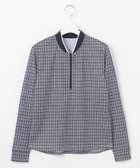 【23区 ゴルフ/NIJYUSANKU GOLF】の【WOMEN】サンベールメッシュ モノグラムハーフジップ UVカット 紫外線対策 吸水速乾 ネイビー系5|ID: prp329100004514206 ipo3291000000032663494