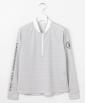 【23区 ゴルフ/NIJYUSANKU GOLF】の【WOMEN】サンベールメッシュ モノグラムハーフジップ UVカット 紫外線対策 吸水速乾 人気、トレンドファッション・服の通販 founy(ファニー) ファッション Fashion レディースファッション Fashion for Women トップス・カットソー Cut & Sew Tops シャツ・ブラウス・オフィスカジュアル Elegant Blouses & Button-Ups ロングTシャツ・Tシャツ Longline T-Shirts & Tees カットソー・ベーシックTシャツ Cut-and-Sewn Tops / Stretch Tees & Basics インナー Innerwear 春 Spring カットソー Cut and Sewn Top 吸水 Absorbent, Quick-Dry 軽量 Lightweight, Ultra Light スタイリッシュ Stylish, Fashionable ストレッチ Stretch, Stretchy Fabric バランス Balance, Style Balance フロント Front, Front Design ブロック Block, Solid Block Pattern メッシュ Mesh, Net Fabric S/S・春夏 SS, Spring/Summer, Warm Season 夏 Summer ゴルフ Golf |ID:prp329100004514206