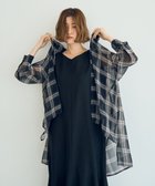 【イェッカ ヴェッカ/YECCA VECCA】のシアーチェック柄ロングシャツ Black|ID: prp329100004514233 ipo3291000000031893817