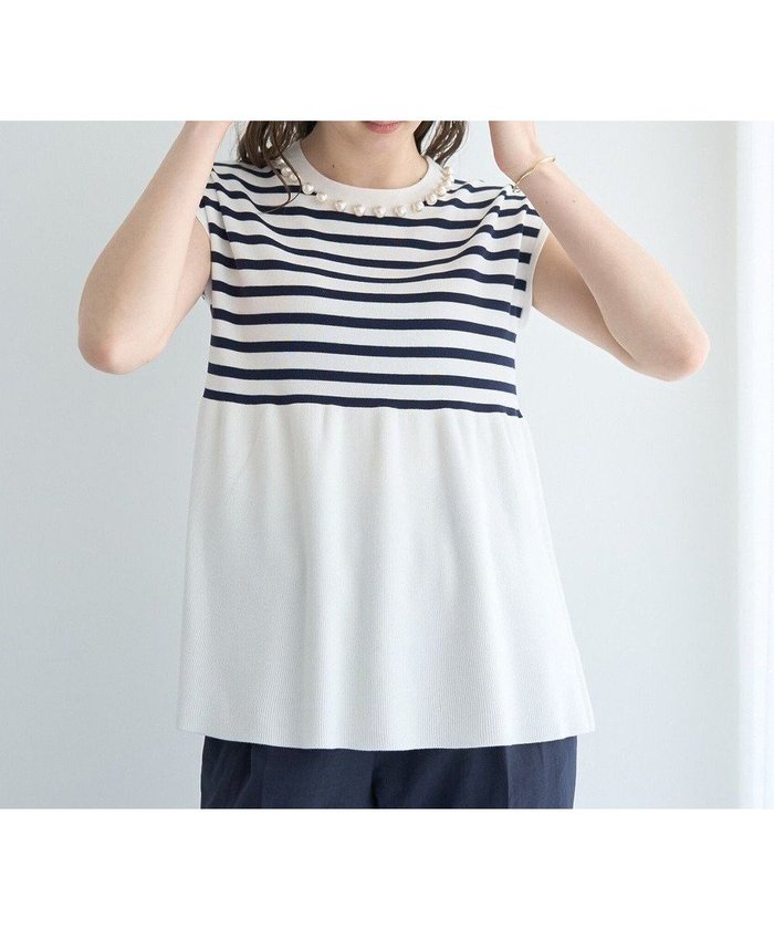 【イェッカ ヴェッカ/YECCA VECCA】のパールペプラムニット インテリア・キッズ・メンズ・レディースファッション・服の通販 founy(ファニー) https://founy.com/ ファッション Fashion レディースファッション WOMEN トップス・カットソー Tops/Tshirt ニット Knit Tops おすすめ Recommend エレガント 上品 Elegant スマート Smart セーター Sweater ネックレス Necklace パール Pearl ペプラム Peplum ポケット Pocket 夏 Summer 春 Spring S/S・春夏 Ss・Spring/Summer |ID: prp329100004514235 ipo3291000000031893821