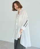 【イェッカ ヴェッカ/YECCA VECCA】のリブMIXシアースリットオーバーシャツ White|ID: prp329100004514244 ipo3291000000031893872