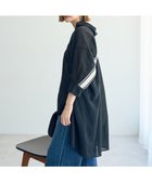 【イェッカ ヴェッカ/YECCA VECCA】のリブMIXシアースリットオーバーシャツ Black|ID: prp329100004514244 ipo3291000000031893875