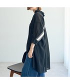 【イェッカ ヴェッカ/YECCA VECCA】のリブMIXシアースリットオーバーシャツ Black|ID: prp329100004514244 ipo3291000000032590183