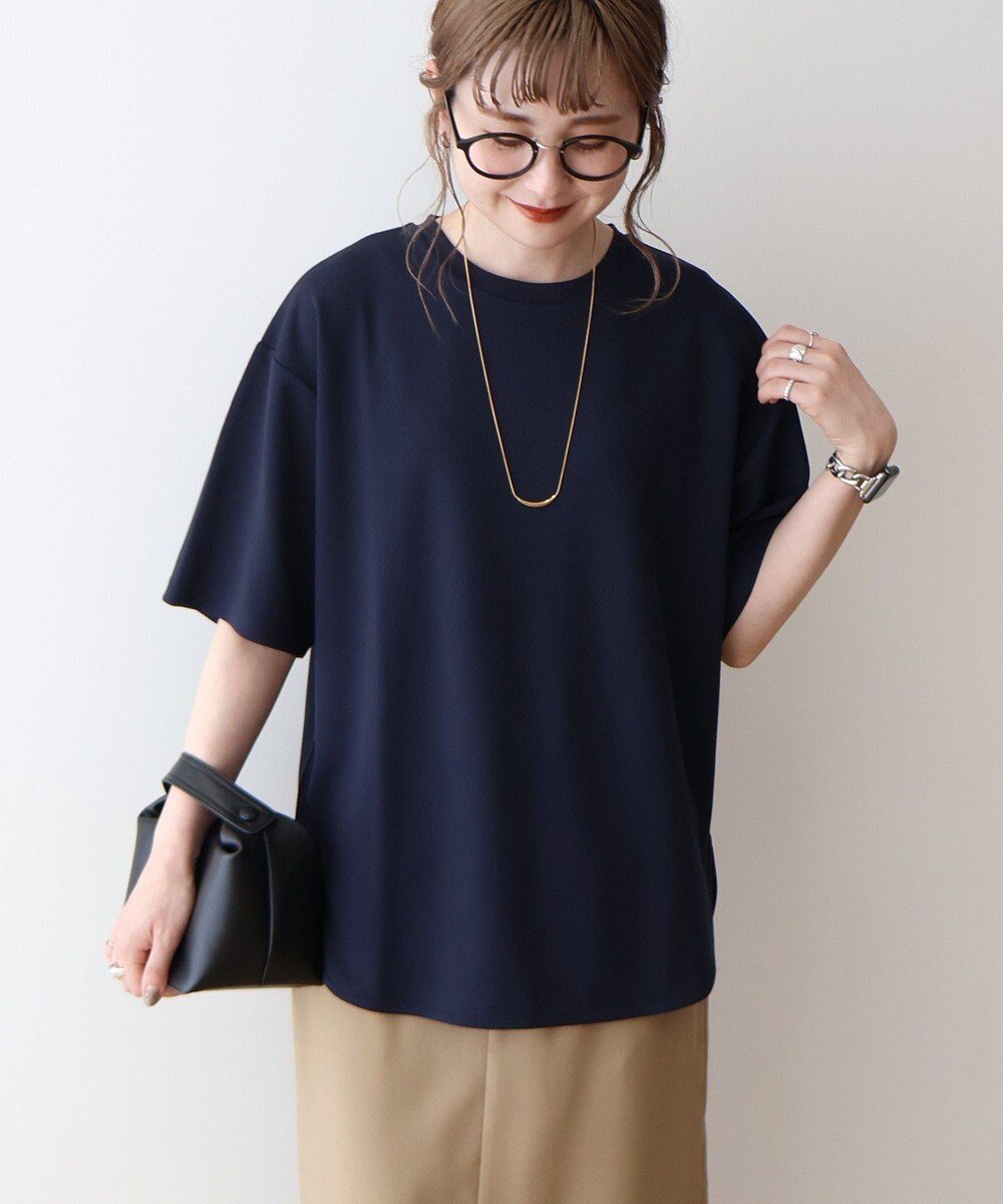 【アメリカンホリック/AMERICAN HOLIC】のジョーゼットラウンドヘムトップス インテリア・キッズ・メンズ・レディースファッション・服の通販 founy(ファニー) 　ファッション　Fashion　レディースファッション　WOMEN　トップス・カットソー　Tops/Tshirt　シャツ/ブラウス　Shirts/Blouses　ロング / Tシャツ　T-Shirts　カットソー　Cut and Sewn　NEW・新作・新着・新入荷　New Arrivals　なめらか　Smooth　カットソー　Cut And Sew　ジョーゼット　Georgette　トレンド　Trend　ベーシック　Basic　ポケット　Pocket　夏　Summer　春　Spring　S/S・春夏　Ss・Spring/Summer　Navy|ID: prp329100004514283 ipo3291000000031894069