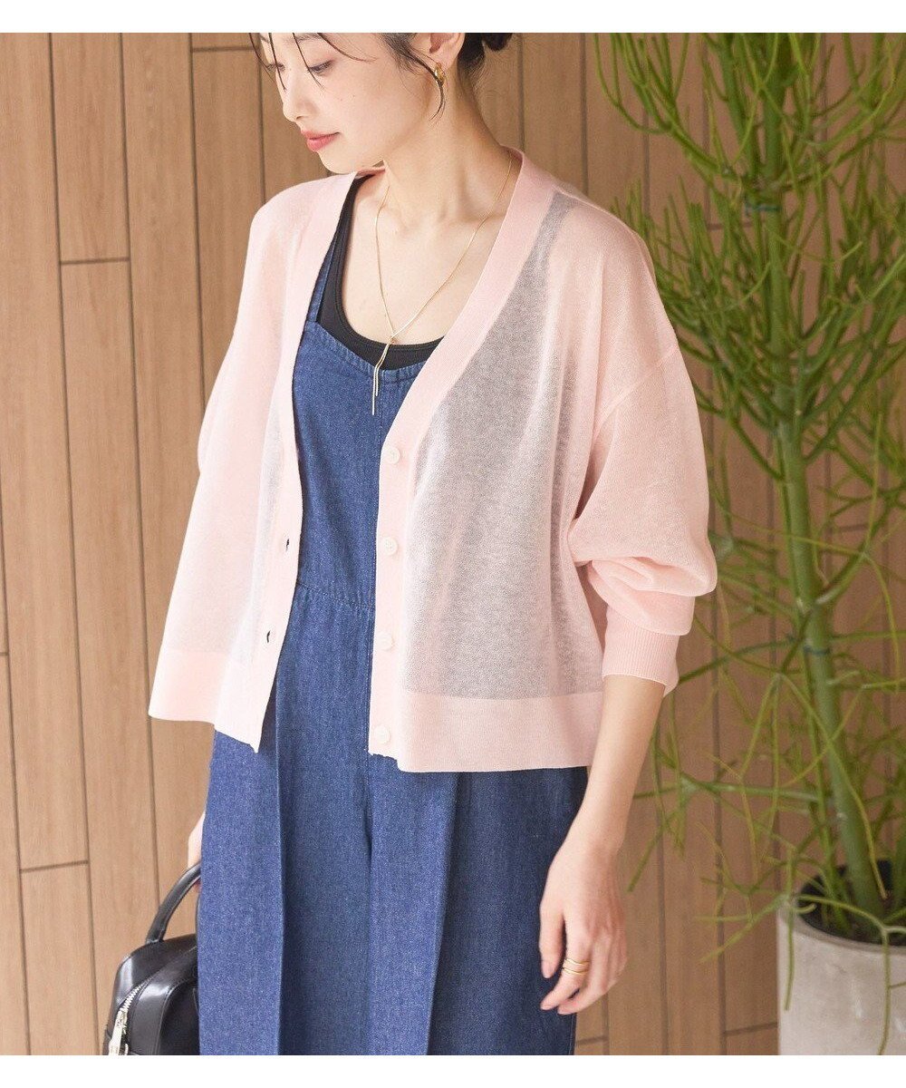 【アメリカンホリック/AMERICAN HOLIC】のウォッシャブルショート丈シアーカーディガン インテリア・キッズ・メンズ・レディースファッション・服の通販 founy(ファニー) ファッション Fashion レディースファッション Fashion for Women トップス・カットソー Cut & Sew Tops カーディガン・羽織り Layered Style Cardigans カーディガン Cardigan, Knitwear ショート Short, Short Length トレンド Trend, Trending Now ポケット Pocket, Pocket Detail 夏 Summer 春 Spring S/S・春夏 SS, Spring/Summer, Warm Season 楽ちん Easy Fit, Comfortable Peach|ID: prp329100004514287 ipo3291000000033643224
