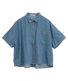 【グリーンパークス/Green Parks】のライトデニム5分袖シャツ Indigo|ID: prp329100004514311 ipo3291000000032616670