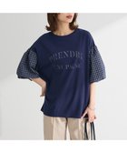 【グリーンパークス/Green Parks】のチェックバルーンスリーブロゴチュニック Navy|ID: prp329100004514315 ipo3291000000032201938