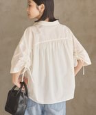 【アメリカンホリック/AMERICAN HOLIC】の接触冷感ギャザーリボンスリーブ半袖シャツ Off White|ID: prp329100004514324 ipo3291000000031894293
