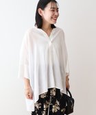 【アメリカンホリック/AMERICAN HOLIC】の接触冷感Vネックシアー半袖BIGシャツ Off White|ID: prp329100004514326 ipo3291000000031894308