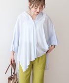 【アメリカンホリック/AMERICAN HOLIC】の接触冷感Vネックシアー半袖BIGシャツ Stripe|ID: prp329100004514326 ipo3291000000031894316