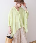 【アメリカンホリック/AMERICAN HOLIC】の接触冷感Vネックシアー半袖BIGシャツ Pistachio|ID: prp329100004514326 ipo3291000000031894318