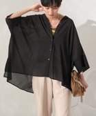 【アメリカンホリック/AMERICAN HOLIC】の【接触冷感】Vネックシアー半袖BIGシャツ Black|ID: prp329100004514326 ipo3291000000032193696