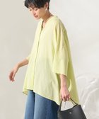 【アメリカンホリック/AMERICAN HOLIC】の【接触冷感】Vネックシアー半袖BIGシャツ Pistachio|ID: prp329100004514326 ipo3291000000032193701