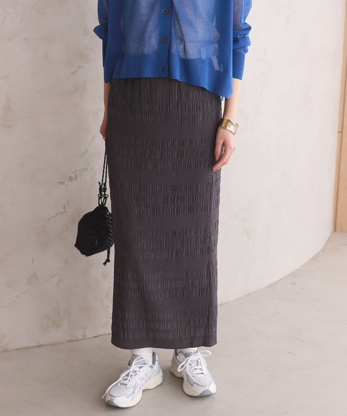 【アメリカンホリック/AMERICAN HOLIC】のシャーリングタイトスカート インテリア・キッズ・メンズ・レディースファッション・服の通販 founy(ファニー) https://founy.com/ ファッション Fashion レディースファッション Fashion for Women スカート Skirts アメリカン American Style 春 Spring シャーリング Shirring, Ruched スタイリッシュ Stylish, Fashionable スリット Slit, Slit Detail タイトスカート Pencil Skirt, Tight Skirt ポケット Pocket, Pocket Detail S/S・春夏 SS, Spring/Summer, Warm Season 夏 Summer |ID: prp329100004514330 ipo3291000000032578705