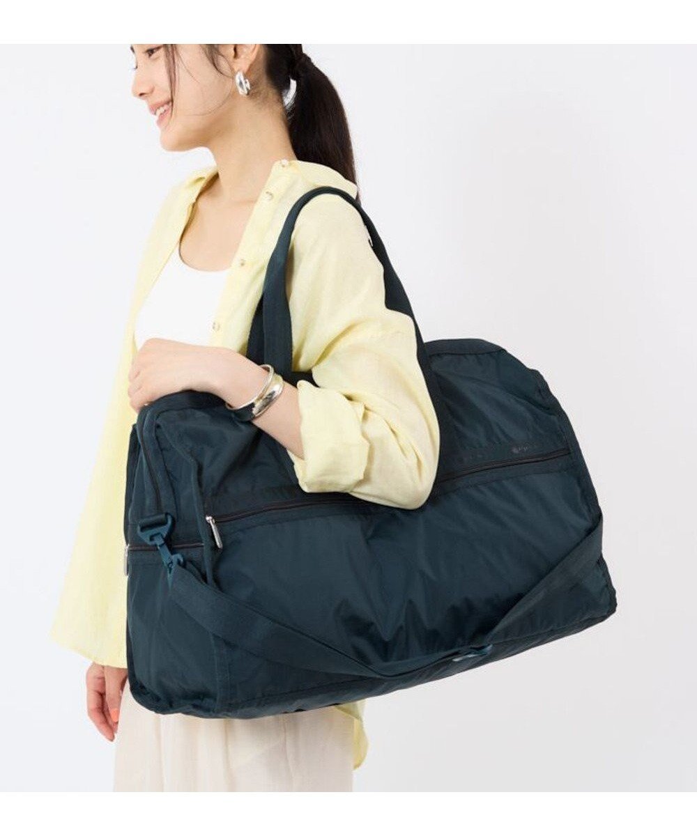 【レスポートサック/LeSportsac】のDELUXE LG WEEKENDER/ミッドナイトグリーン インテリア・キッズ・メンズ・レディースファッション・服の通販 founy(ファニー) 　ファッション　Fashion　レディースファッション　Ladies' Fashion Online　アウトドア　Outdoor　軽量　Lightweight　シンプル　Simple　スポーツ　Sports　トラベル　Travel　人気　Popularity　プリント　Print　ボストンバッグ　Boston Bag　ポケット　Pocket　無地　Plain Color　旅行　Travel　ミッドナイトグリーン|ID: prp329100004514414 ipo3291000000032591423