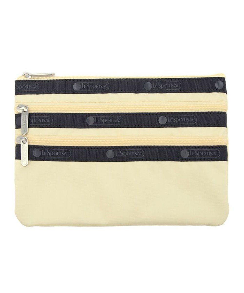 【レスポートサック/LeSportsac】の3ZIP COSMETIC/レモンメレンゲ/サンダー 人気、トレンドファッション・服の通販 founy(ファニー) 　ファッション　Fashion　レディースファッション　WOMEN　財布　Wallets　ポーチ　Pouches　アウトドア　Outdoor　イエロー　Yellow　軽量　Lightweight　スポーツ　Sports　スリム　Slim　財布　Wallet　トラベル　Travel　人気　Popularity　フラット　Flat　プリント　Print　ポケット　Pocket　ポーチ　Pouch　無地　Plain Color　旅行　Travel　 other-1|ID: prp329100004514432 ipo3291000000031894892