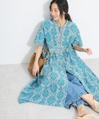 【クラフトスタンダードブティック/CRAFT STANDARD BOUTIQUE】のインド綿アラベスク柄ワンピース Blue|ID: prp329100004514440 ipo3291000000031972824