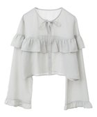 【アースミュージックアンドエコロジー/earth music&ecology】のフリル切替えショートブラウス Light Khaki|ID: prp329100004514453 ipo3291000000031895005