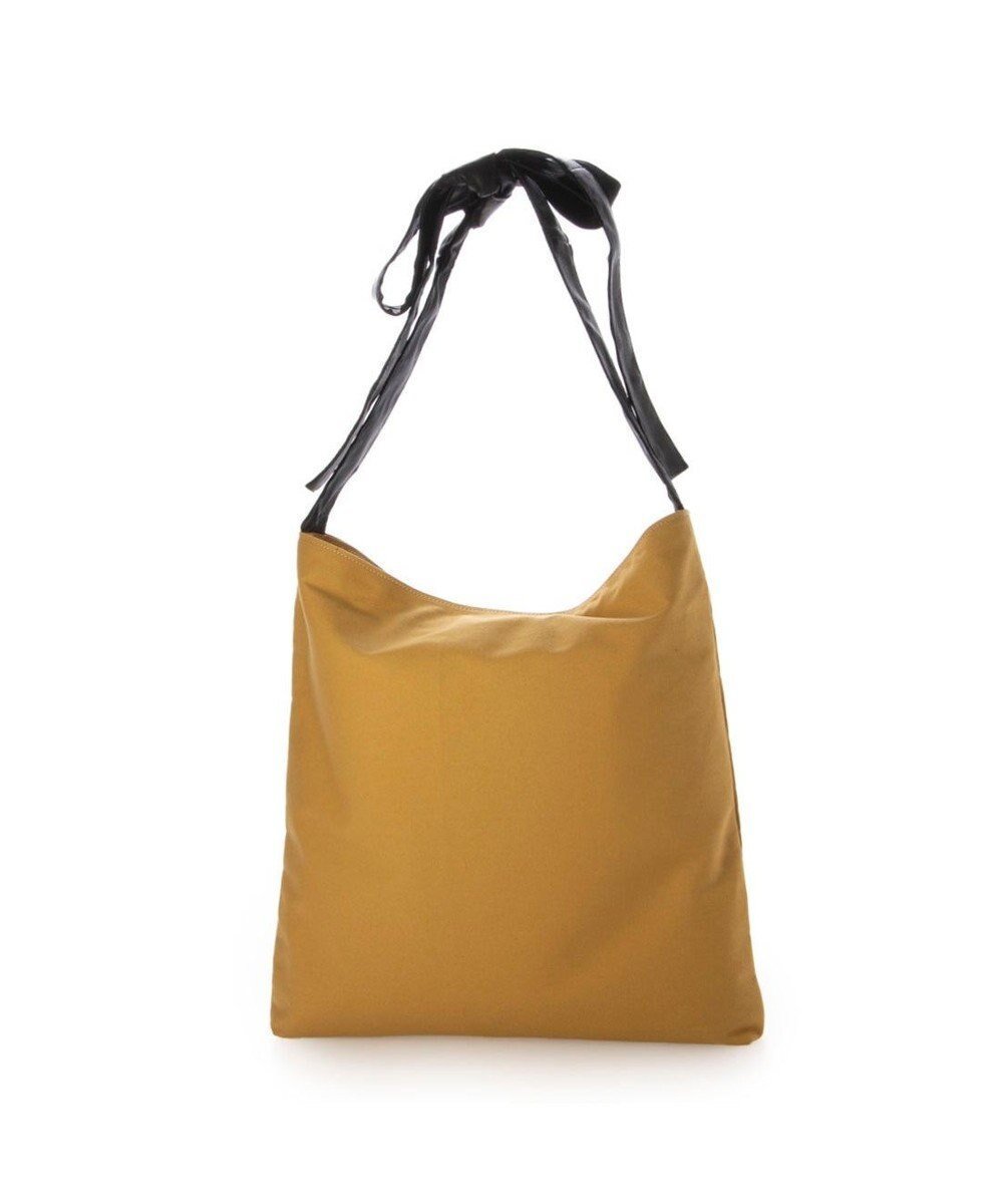 【アンビリオン/UNBILLION】のペルケ perche / FOOD TEXTILE×牛革ソフトリボンハンドルトート インテリア・キッズ・メンズ・レディースファッション・服の通販 founy(ファニー) 　ファッション　Fashion　レディースファッション　Ladies' Fashion Online　バッグ　Bag　イエロー　Yellow　キャンバス　Canvas　イエロー|ID: prp329100004514469 ipo3291000000032590926