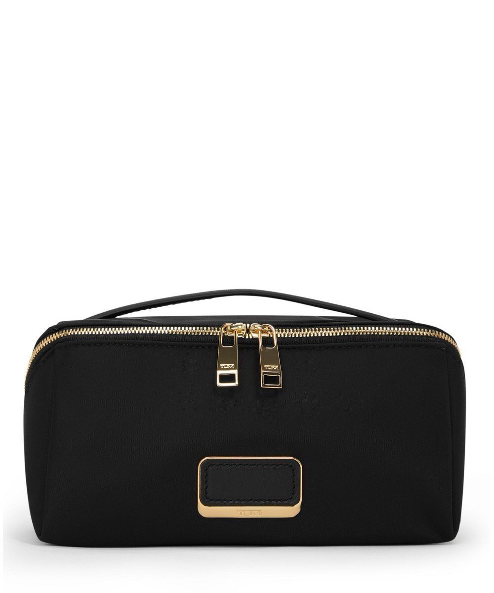 【トゥミ/TUMI】のVOYAGEUR 「ダラス」コスメティック インテリア・キッズ・メンズ・レディースファッション・服の通販 founy(ファニー) 　ファッション　Fashion　レディースファッション　WOMEN　財布　Wallets　ポーチ　Pouches　コレクション　Collection　コンパクト　Compact　財布　Wallet　ダブル　Double　トラベル　Travel　ポケット　Pocket　ポーチ　Pouch　ライニング　Lining　リップ　Lip　旅行　Travel　ギフト プレゼント　Gift Present　ビジネス 仕事 通勤　Business　ブラック/ゴールド|ID: prp329100004514563 ipo3291000000031895496