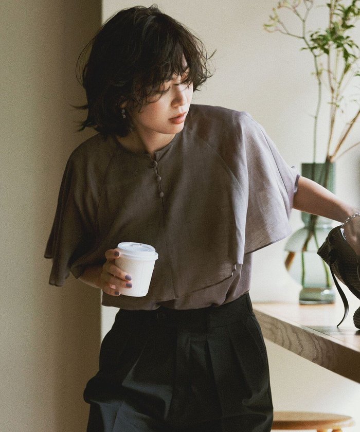 【自由区/JIYU-KU】の【洗える】キュプラシアー ブラウス インテリア・キッズ・メンズ・レディースファッション・服の通販 founy(ファニー) https://founy.com/ ファッション Fashion レディースファッション WOMEN トップス・カットソー Tops/Tshirt シャツ/ブラウス Shirts/Blouses バランス Balance フレア Flare フロント Front ループ Loop エレガント 上品 Elegant 洗える Washable A/W・秋冬 Aw・Autumn/Winter・Fw・Fall-Winter |ID: prp329100004514588 ipo3291000000031895703
