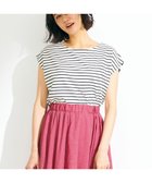 【エニィファム/any FAM】の【接触冷感・UVケア】TCオーガビッツボーダー Tシャツ オフ×ブラック|ID: prp329100004514637 ipo3291000000031896380