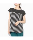 【エニィファム/any FAM】の【接触冷感・UVケア】TCオーガビッツボーダー Tシャツ グレー×オフホワイト|ID: prp329100004514637 ipo3291000000031896381