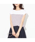 【エニィファム/any FAM】の【接触冷感・UVケア】TCオーガビッツボーダー Tシャツ オフ×ローズ|ID: prp329100004514637 ipo3291000000031896385