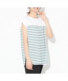 【エニィファム/any FAM】の【接触冷感・UVケア】TCオーガビッツボーダー Tシャツ オフ×グリーン|ID: prp329100004514637 ipo3291000000031896387