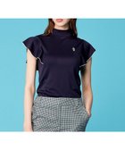 【23区 ゴルフ/NIJYUSANKU GOLF】の【WOMEN】【吸水速乾】フレアスリーブ モックネックシャツ ネイビー系|ID: prp329100004514699 ipo3291000000031897009