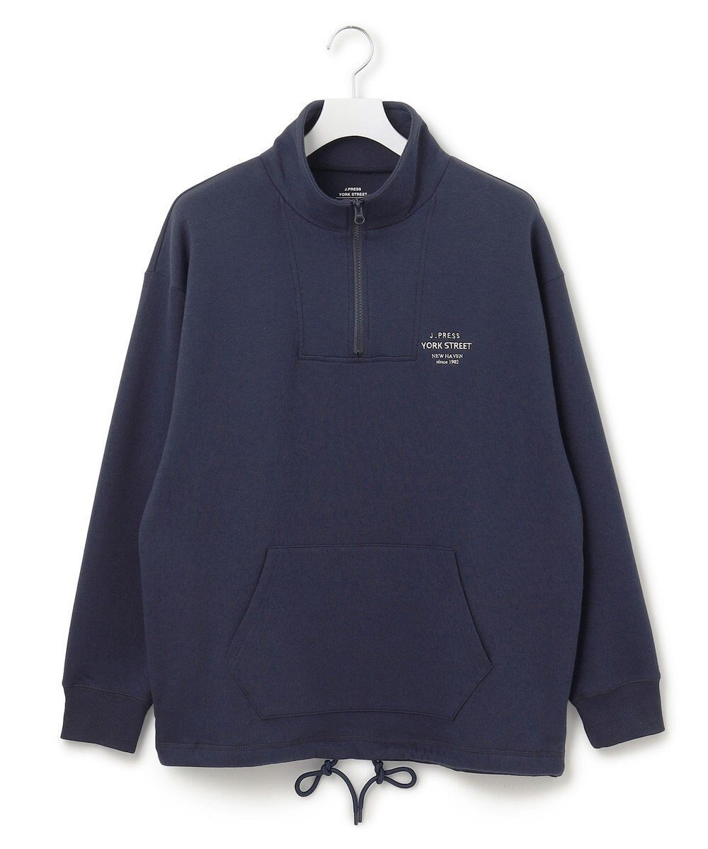 【ジェイプレスヨークストリート/J.PRESS YORK STREET】の【UNISEX】スタンド ハーフジップ プルオーバー スウェット インテリア・キッズ・メンズ・レディースファッション・服の通販 founy(ファニー) 　ファッション　Fashion　レディースファッション　WOMEN　トップス・カットソー　Tops/Tshirt　パーカ　Sweats　プルオーバー　Pullover　スウェット　Sweat　ユニセックス　Unisex　ジャケット　Jacket　スウェット　Sweat　スタンド　Stand　ブルゾン　Blouson　ポケット　Pocket　A/W・秋冬　Aw・Autumn/Winter・Fw・Fall-Winter　ネイビー系|ID: prp329100004514885 ipo3291000000031899187