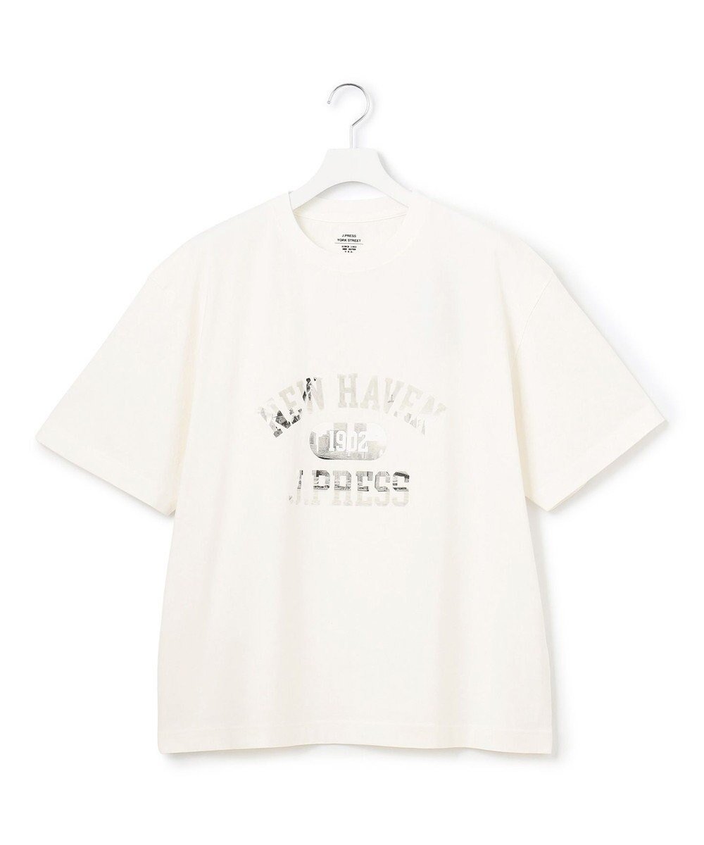 【ジェイプレスヨークストリート/J.PRESS YORK STREET】の【UNISEX】フォトプリント Tシャツ ”College Logo” インテリア・キッズ・メンズ・レディースファッション・服の通販 founy(ファニー) 　ファッション　Fashion　レディースファッション　WOMEN　トップス・カットソー　Tops/Tshirt　シャツ/ブラウス　Shirts/Blouses　ロング / Tシャツ　T-Shirts　カットソー　Cut and Sewn　NEW・新作・新着・新入荷　New Arrivals　ユニセックス　Unisex　アメリカン　American　カットソー　Cut And Sew　グラフィック　Graphic　ニューヨーク　New York　プリント　Print　夏　Summer　春　Spring　S/S・春夏　Ss・Spring/Summer　ホワイト系|ID: prp329100004514915 ipo3291000000031899463