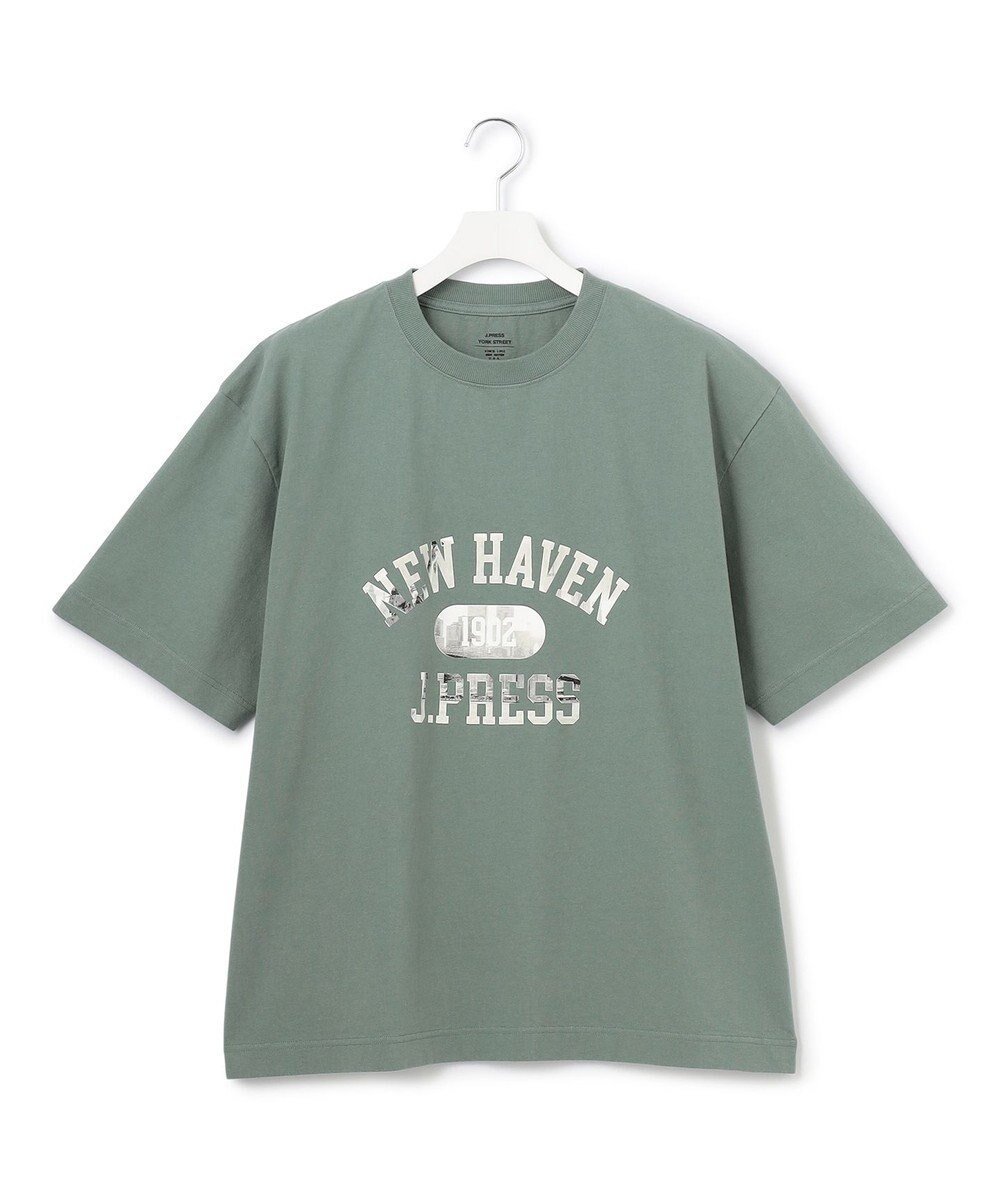 【ジェイプレスヨークストリート/J.PRESS YORK STREET】の【UNISEX】フォトプリント Tシャツ ”College Logo” インテリア・キッズ・メンズ・レディースファッション・服の通販 founy(ファニー) 　ファッション　Fashion　レディースファッション　WOMEN　トップス・カットソー　Tops/Tshirt　シャツ/ブラウス　Shirts/Blouses　ロング / Tシャツ　T-Shirts　カットソー　Cut and Sewn　NEW・新作・新着・新入荷　New Arrivals　ユニセックス　Unisex　アメリカン　American　カットソー　Cut And Sew　グラフィック　Graphic　ニューヨーク　New York　プリント　Print　夏　Summer　春　Spring　S/S・春夏　Ss・Spring/Summer　ライトグリーン系|ID: prp329100004514915 ipo3291000000031899465