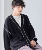 【ウィゴー/WEGO】のハンドステッチカーディガン ブラック|ID: prp329100004514952 ipo3291000000031900310