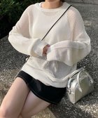 【ウィゴー/WEGO】のメッシュニットBIGPO オフホワイト|ID: prp329100004514953 ipo3291000000031900418