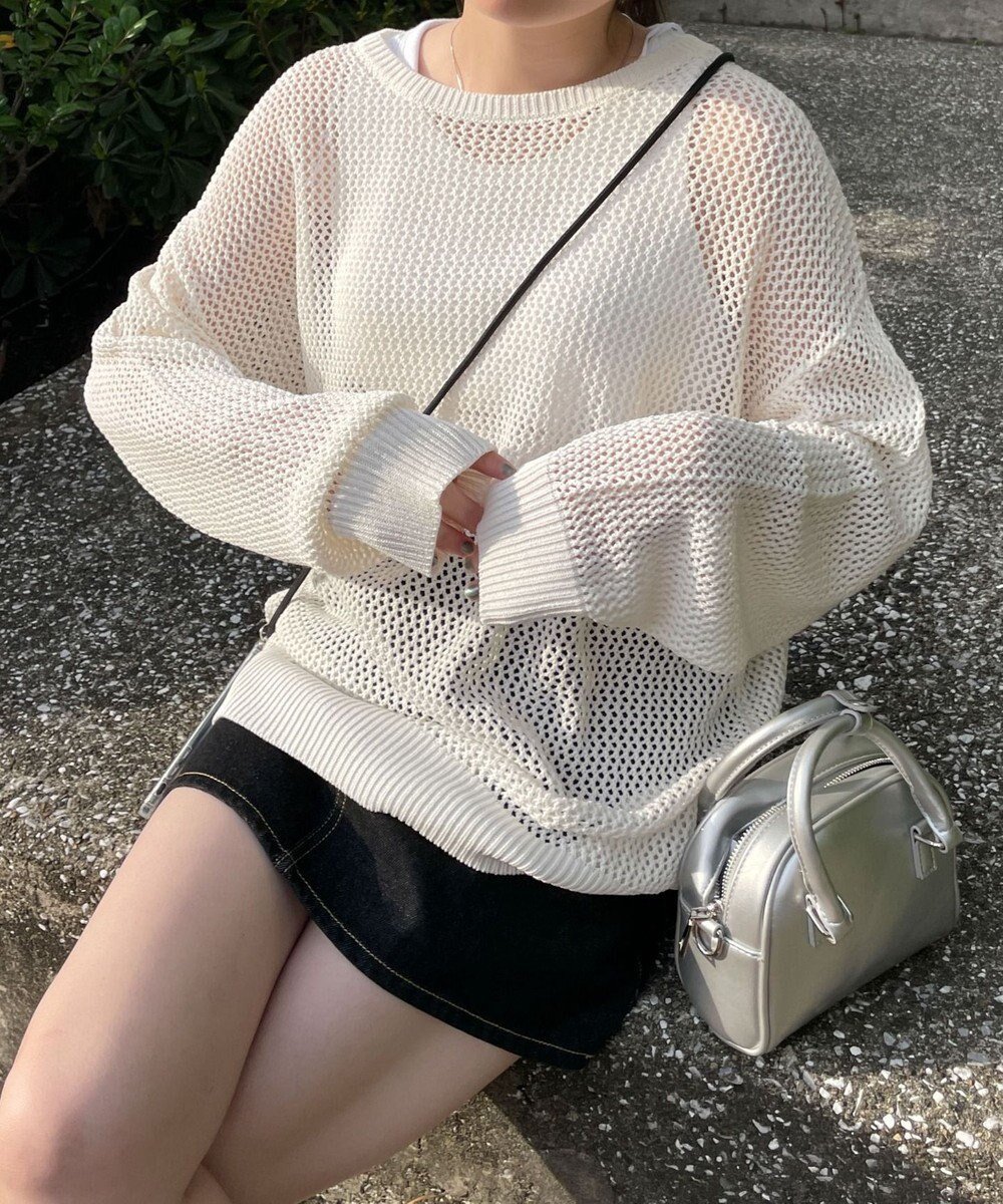 【ウィゴー/WEGO】のメッシュニットBIGPO インテリア・キッズ・メンズ・レディースファッション・服の通販 founy(ファニー) 　ファッション　Fashion　レディースファッション　WOMEN　トップス・カットソー　Tops/Tshirt　ニット　Knit Tops　おすすめ　Recommend　インナー　Inner　キャミソール　Camisole　セーター　Sweater　タンク　Tank　ボトム　Bottom　メッシュ　Mesh　モノトーン　Monotone　ルーズ　Loose　ロング　Long　再入荷　Restock/Back In Stock/Re Arrival　夏　Summer　春　Spring　S/S・春夏　Ss・Spring/Summer　オフホワイト|ID: prp329100004514953 ipo3291000000031900418