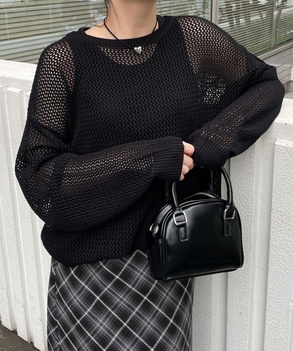 【ウィゴー/WEGO】のメッシュニットBIGPO インテリア・キッズ・メンズ・レディースファッション・服の通販 founy(ファニー) 　ファッション　Fashion　レディースファッション　WOMEN　トップス・カットソー　Tops/Tshirt　ニット　Knit Tops　おすすめ　Recommend　インナー　Inner　キャミソール　Camisole　セーター　Sweater　タンク　Tank　ボトム　Bottom　メッシュ　Mesh　モノトーン　Monotone　ルーズ　Loose　ロング　Long　再入荷　Restock/Back In Stock/Re Arrival　夏　Summer　春　Spring　S/S・春夏　Ss・Spring/Summer　ブラック|ID: prp329100004514953 ipo3291000000031900419
