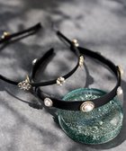 【ティアクラッセ/Tiaclasse】のビジュー付きカチューシャ ブラック|ID: prp329100004514956 ipo3291000000031900448