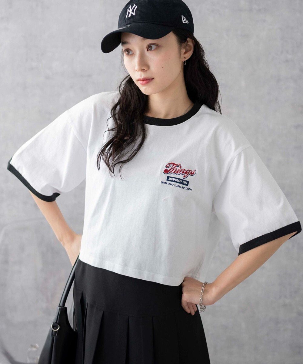 【ウィゴー/WEGO】のリンガーグラフィックショートT インテリア・キッズ・メンズ・レディースファッション・服の通販 founy(ファニー) 　ファッション　Fashion　レディースファッション　WOMEN　トップス・カットソー　Tops/Tshirt　シャツ/ブラウス　Shirts/Blouses　ロング / Tシャツ　T-Shirts　カットソー　Cut and Sewn　おすすめ　Recommend　カットソー　Cut And Sew　グラフィック　Graphic　ショート　Short　スマホ　Smartphone　デニム　Denim　ミニスカート　Mini Skirt　半袖　Short Sleeve　夏　Summer　春　Spring　S/S・春夏　Ss・Spring/Summer　柄2|ID: prp329100004514957 ipo3291000000031900474