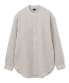 【ジョゼフ オム/JOSEPH HOMME / MEN】のノルマンディリネントロピカル バンドカラーシャツ ライトグレー系|ID: prp329100004515139 ipo3291000000031962182